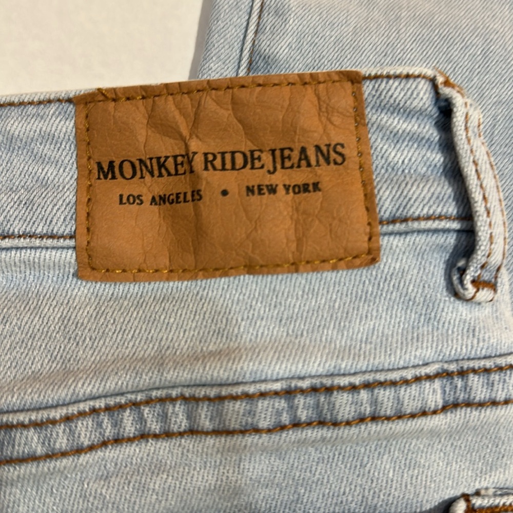 Monkey Ride Jeans Light Blue Women's Jeans - Picture 6 of 12